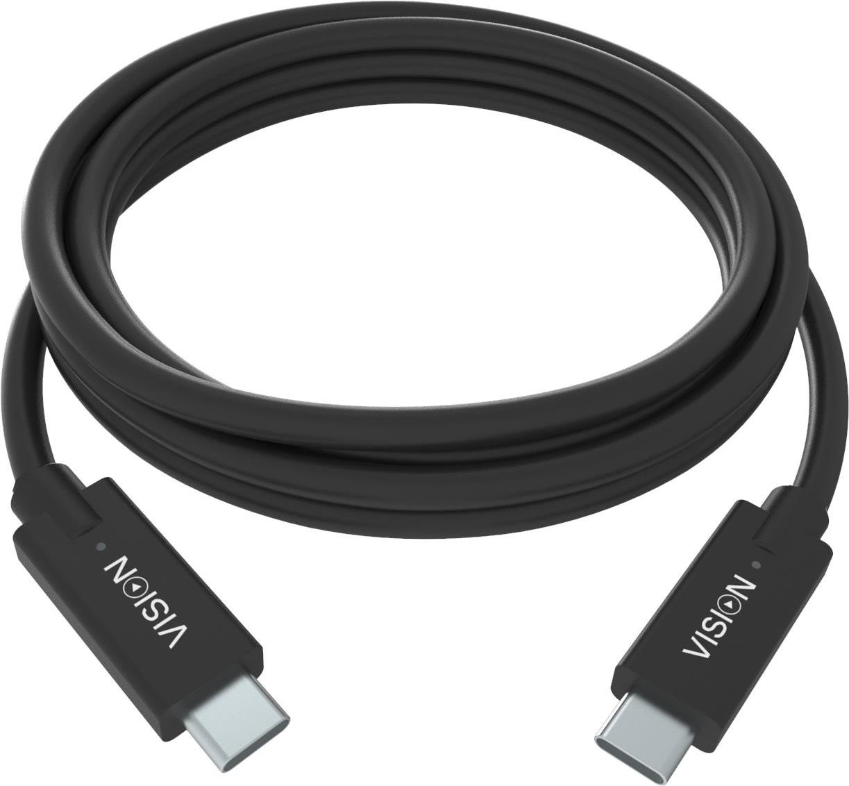 Vision USB-Kabel USB-C (M) bis USB-C (M) (TC 2MUSBC/BL)
