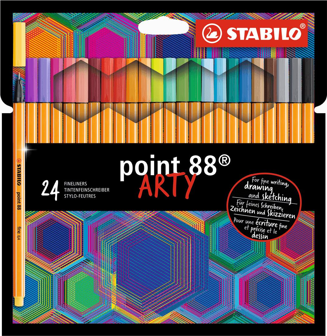 STABILO point 88 ARTY Fineliner Mehrfarbig 24 Stück(e) (8824/1-20)