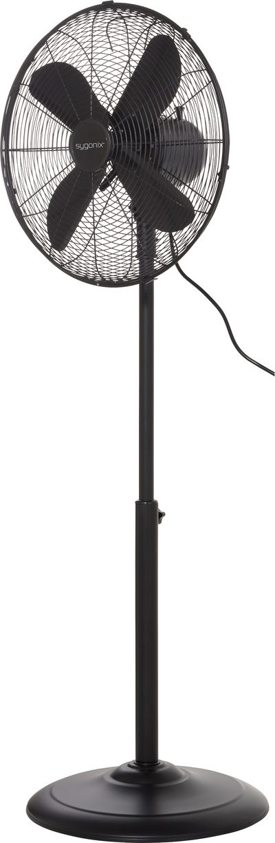 Sygonix Standventilator 50 W (Ø x H) 445 mm x 1300 mm Schwarz Oszillierend, Höhenverstellbar (SY-6904466)