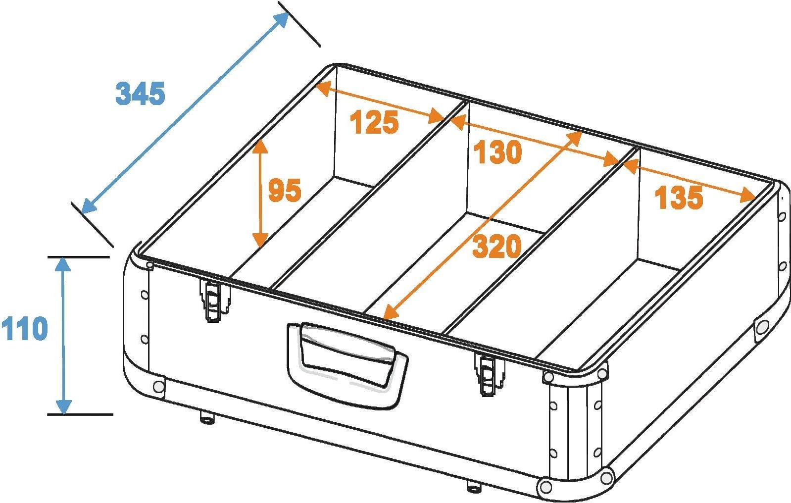 ROADINGER CD-Case ALU Digital-Booking abgerundet sw (3012205B)