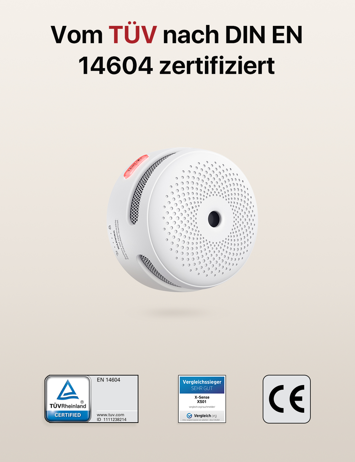 X-Sense x-S XS01 Rauchwarnmelder Kabelgebunden Weiß