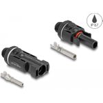 Delock DL4 Solar Konnektoren zum Crimpen, Stecker und Buchse, schwarz 2 Stück (60028)
