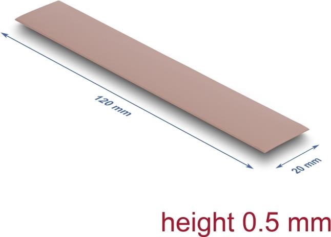 Delock Wärmeleitpad 120 x 20 0.5 mm für M.2 Module 3.0 W/mK - Silikonfrei (18481)