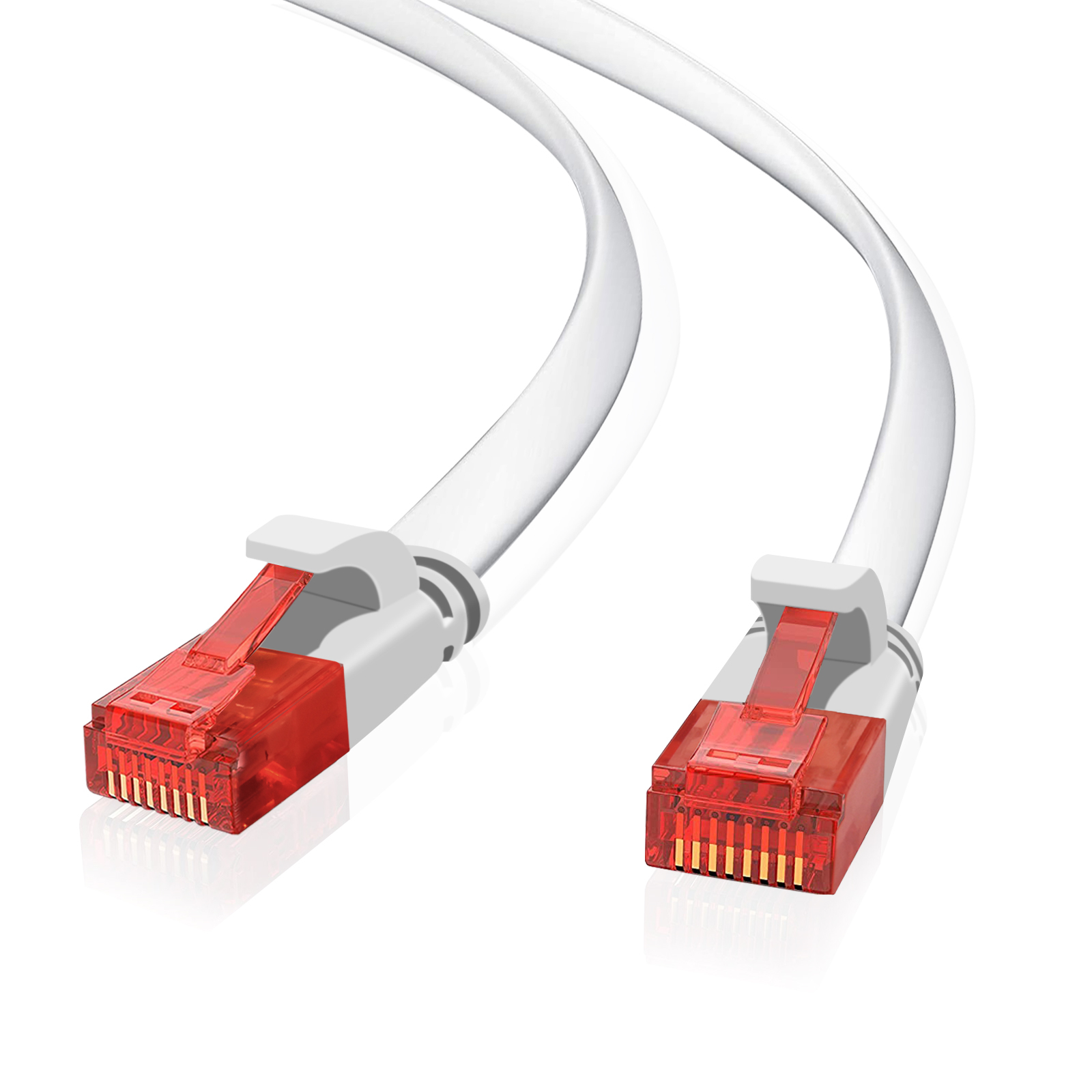 Helos Ultra Slim Cat 6 U/UTP Patchkabel 15 m Weiß