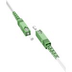 Goobay 59593 Glasfaserkabel 0,5 m SC/APC FTTH OS2 Weiß (59593)