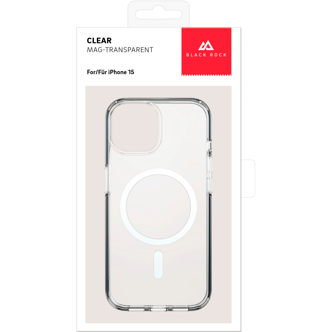 Black Rock Mag Clear Handyhülle für Apple iPhone 15 6.1" Transparent