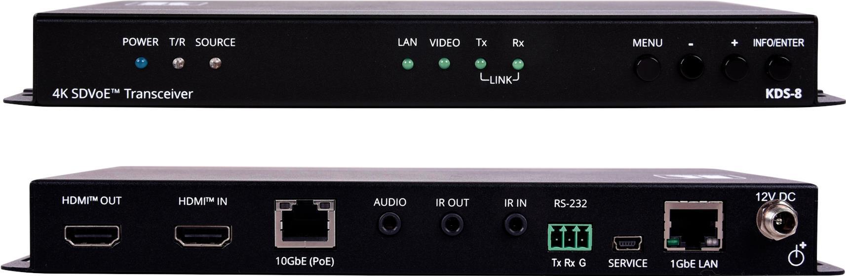 KRAMER ELECTRONICS KDS-8 - Latenzfreier 4K HDR SDVoE Video Streaming Transceiver über Kupfer (59-001890)