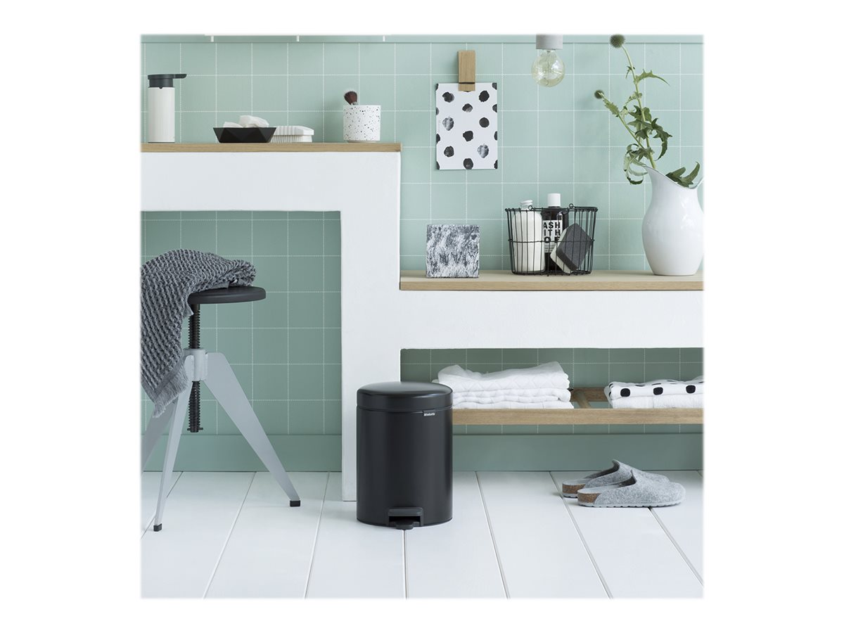 Brabantia newIcon Treteimer 5 L Mattschwarz