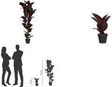 PAPERFLOW Kunstpflanze "Gummibaum", Höhe: 360 mm Blätter: PEVA, Zweige: Kunststoff, Stamm: Kunststoff, - 1 Stück (PAFICE36)