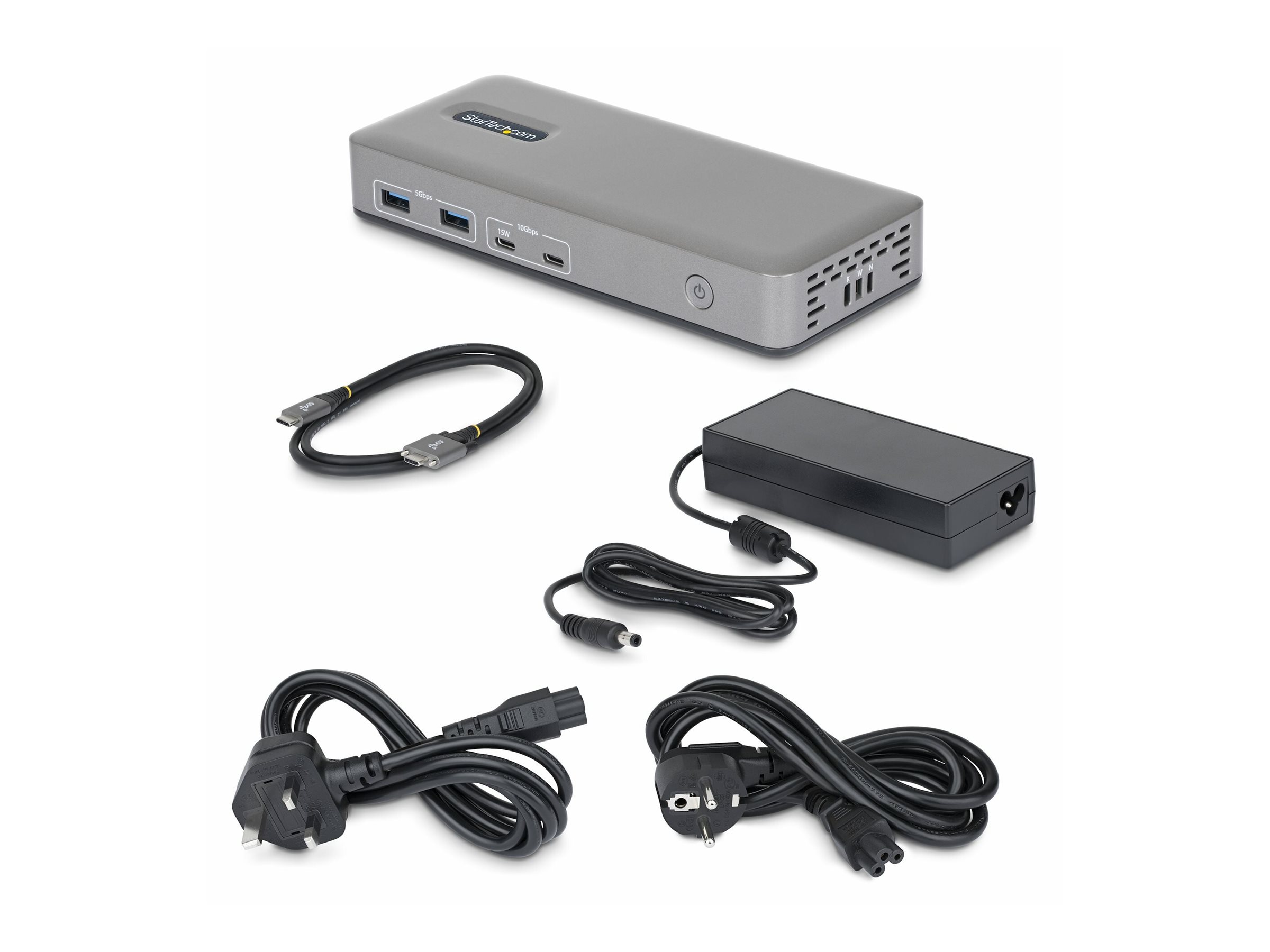 Startech 196UE-USBC-DOCK USB-C Dockingstation Dual 4K 60Hz HDMI 1GbE Space-grau