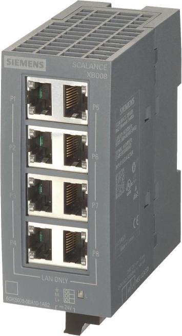 Siemens 6GK5008-0BA10-1AB2 SCALANCE XB008 unmanag.Industrial Ethernet Switch (6GK50080BA101AB2)