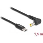 Delock Stromkabel USB-C (M) zu Gleischstromstecker 5,5 x 3.0 mm (M) (87980)