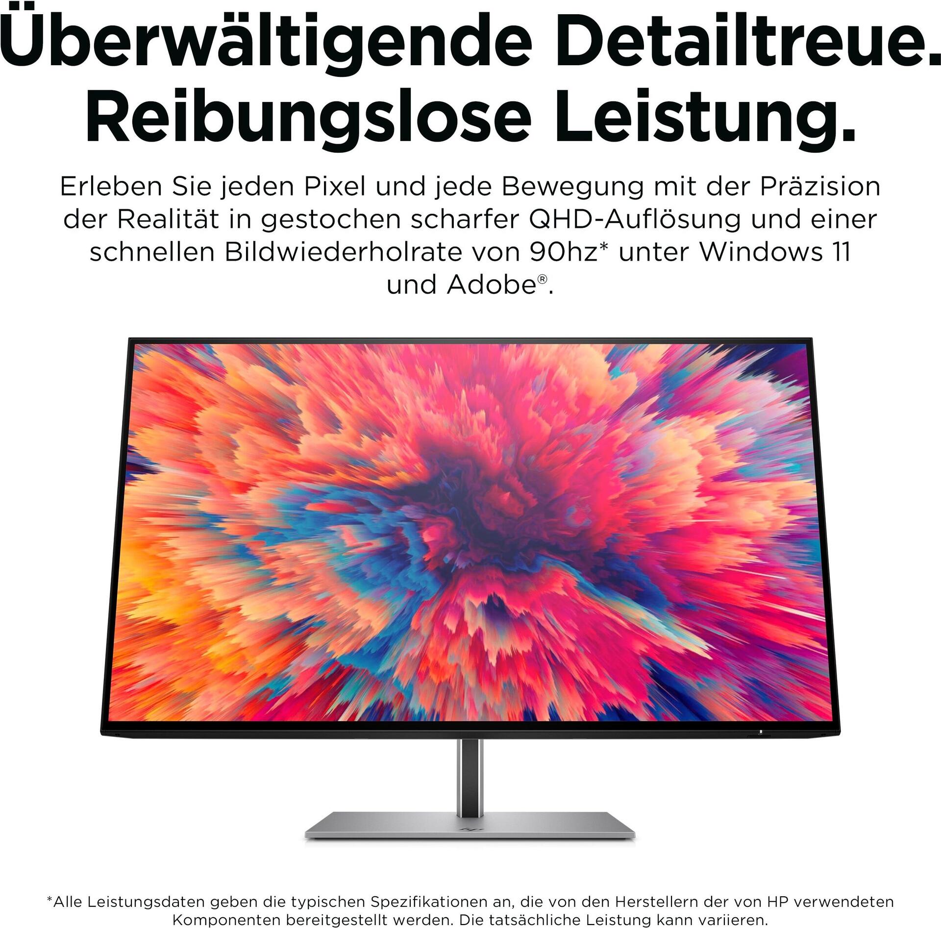 HP Z24q G3 23.8" QHD Monitor Silber