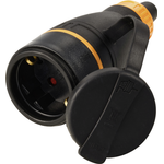 Sygonix SY-6618484 Schutzkontaktkupplung TPE PC 250 V/AC Schwarz Orange IP44 (SY-6618484)