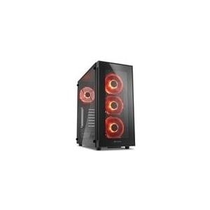 Sharkoon TG5 GLASS RED The Sharkoon TG5 is the perfect ATX Midi tower for all hardware enthusiasts, who want to show what they have got. Thanks to the front and the side panels made from tempered glass everyone will want to see the equipment built into the case (4044951020560)