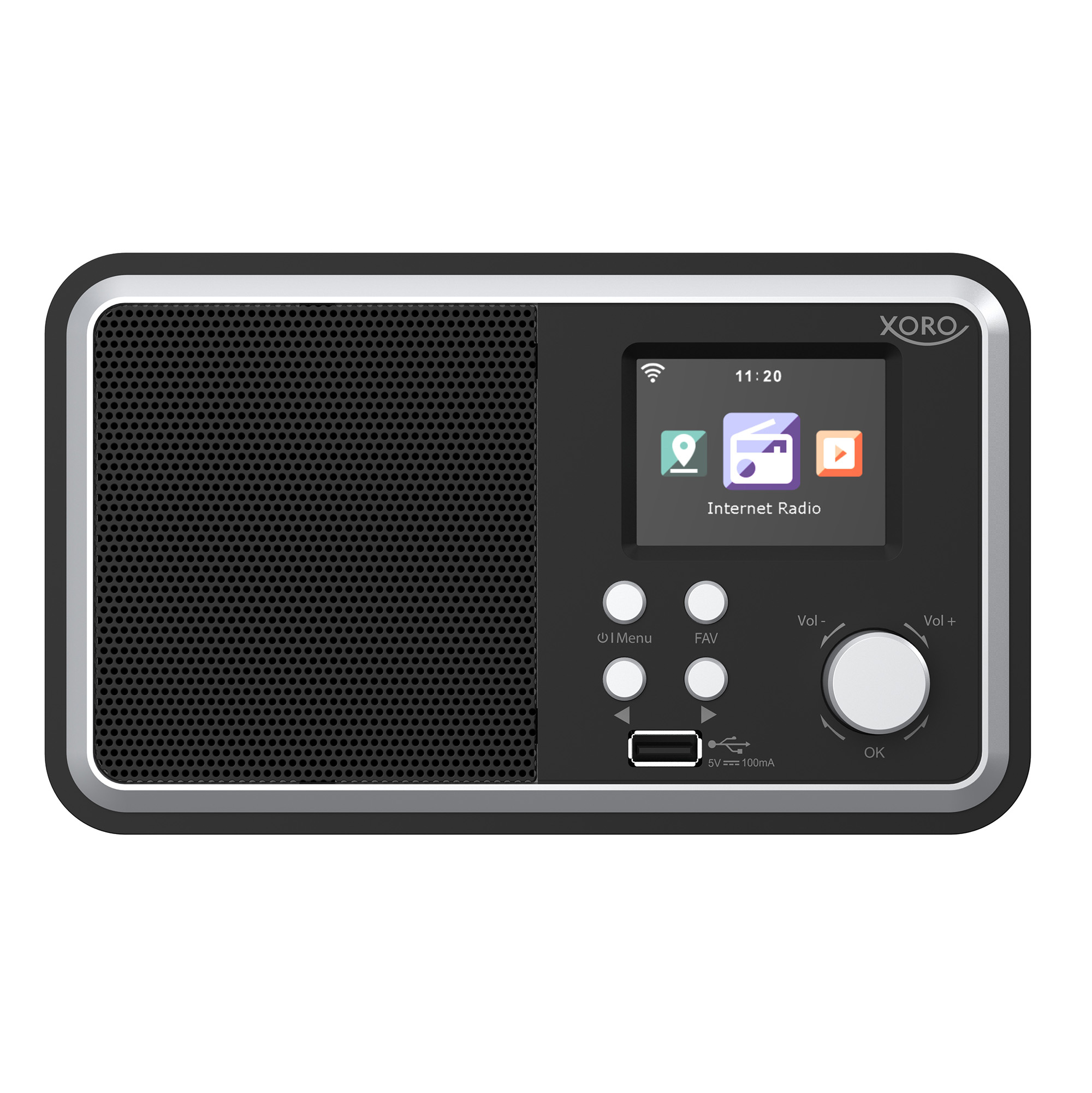 XORO DAB 300 IR Internet Radio DAB+ BT USB UPnP Schwarz