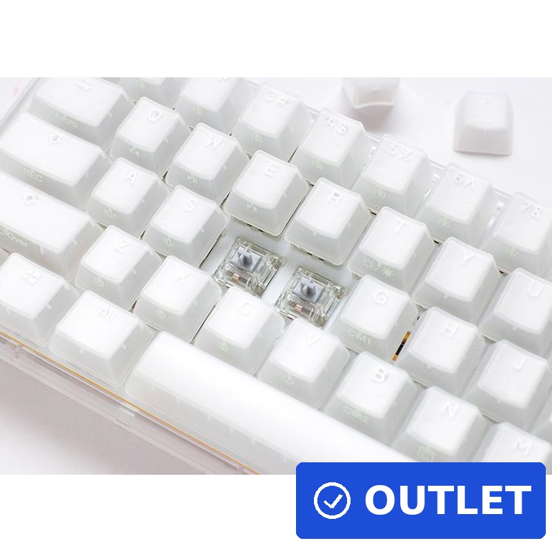 Ducky One 3 TKL Tastatur USB QWERTZ Deutsch Weiß (DKON2187ST-RDEPDAWWWWC1) (geöffnet)