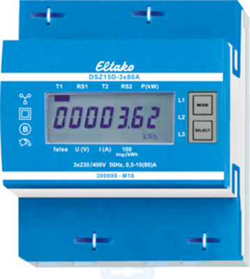 Eltako Zweiweg-Drehstromzähler MID geeicht DSZ15DZ-3x80A (28480315)