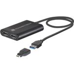 Sonnet USB3-DDP4K Videokabel-Adapter USB Typ-A 2 x DisplayPort Schwarz (USB3-DDP4K)