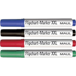 MAUL Flipchart-Marker XXL, sortiert, 4er Set in den Farben: je 1x rot, blau, grün, schwarz - 1 Stück (6383899)