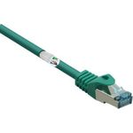 Renkforce RF-5088650 RJ45 Netzwerkkabel, Patchkabel CAT 6a S/FTP 2.00 m Standard-Grün (seidenmatt) Flammwidrig 1 St. (RF-5088650)