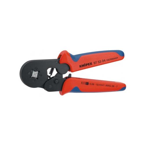 Knipex KNIPEX 97 53 04 Selbsteinstellende Crimpzange für Aderendhülsen Schwarz, Blau, Rot