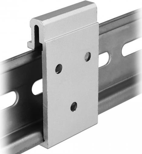 DELOCK Aluminium Montageclip für Hutschiene