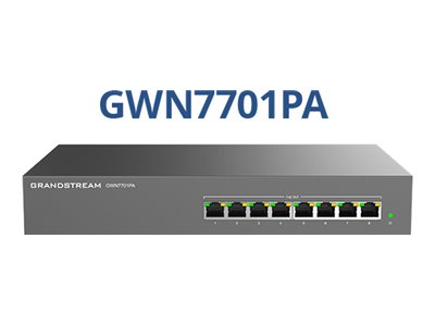 Grandstream GWN7700 Series GWN7701PA Unmanaged Switch 8x Gigabit PoE Schwarz