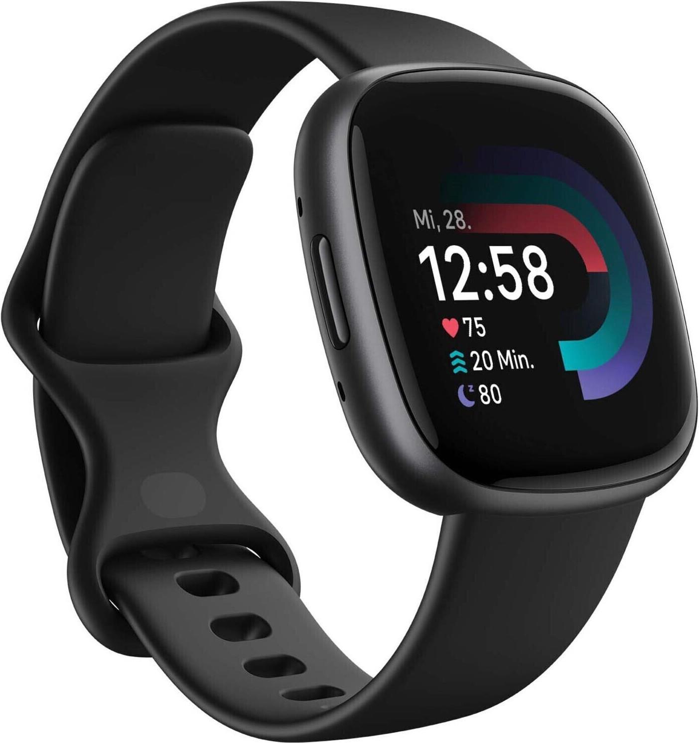 Fitbit Versa 4 Smartwatch GPS 40 mm Carbon-Schwarz