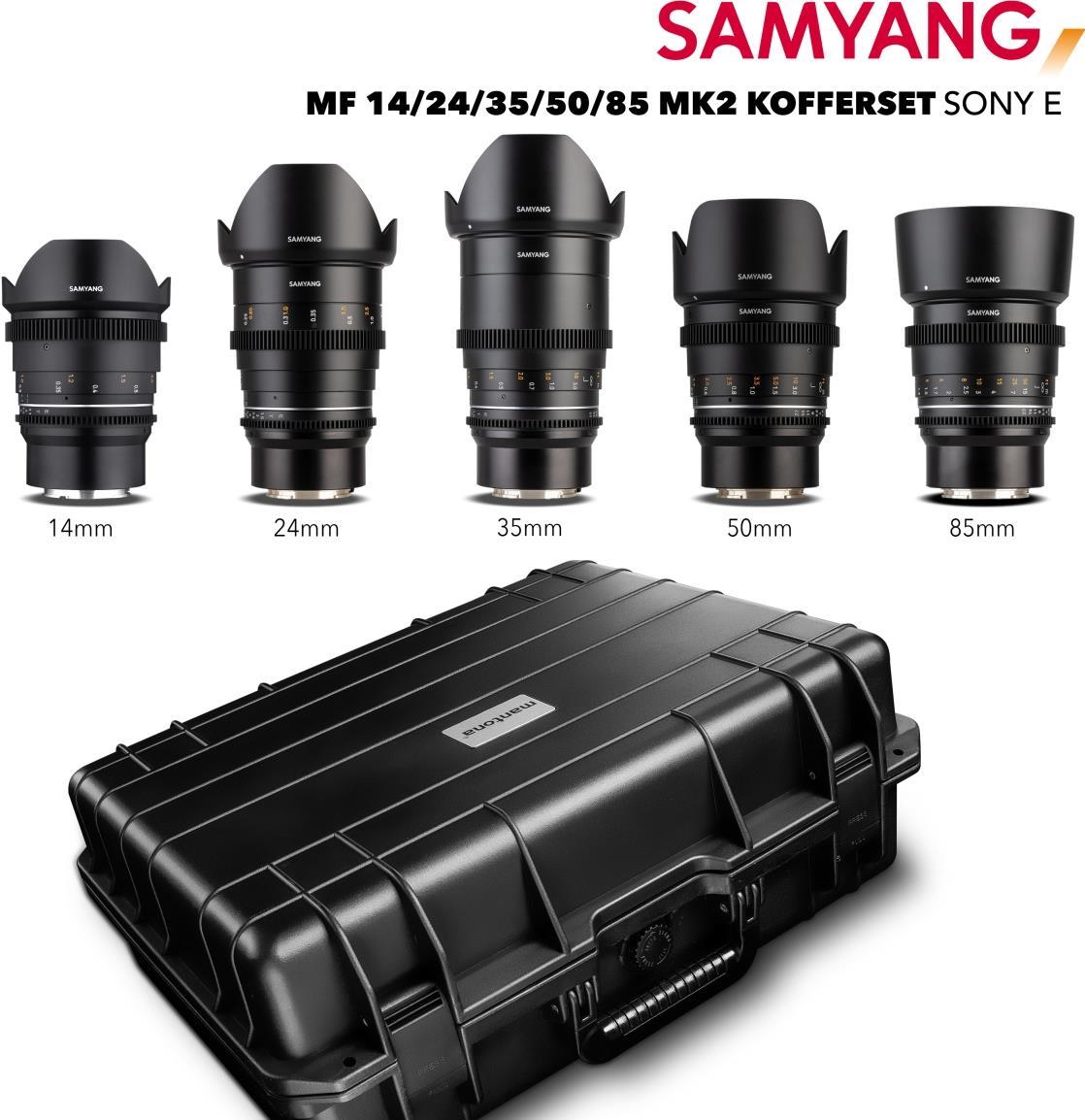 SAMYANG MF 14/24/35/50/85 MK2 VDSLR Koffer Sony E (23196)