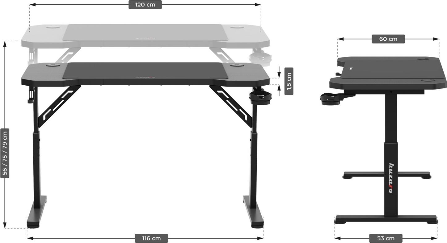 Huzaro Hero 2.6 Spieltisch Schwarz (HZ-Hero 2.6 Black)