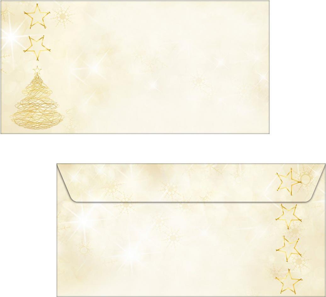 sigel Weihnachts-Umschlag "Graceful Christmas", DIN lang gummiert, 90 g/qm Spezialpapier, für Inkjet/Laser/Kopierer, - 1 Stück (DU083)