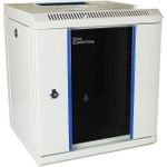 10" Wandgehäuse, 6HE, lichtgrau (RAL7035), 312 x 300mm, fertig montiert, Good Connections® (GC-R0100)