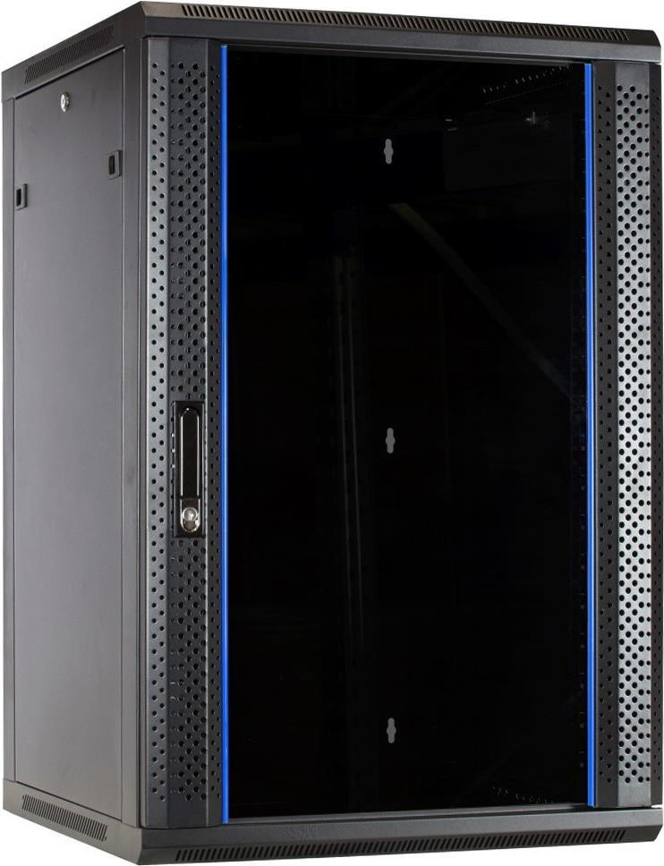 DSIT 18 HE Serverschrank, Wandgehäuse mit Glastür (BxTxH) 600 x 600 x 900mm (DS6618-WAND)