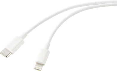 Renkforce USB-Kabel USB 2.0 USB-C® Stecker, Apple Lightning Stecker 3.00 m Weiß (frosted) RF-5724082 (RF-5724082)