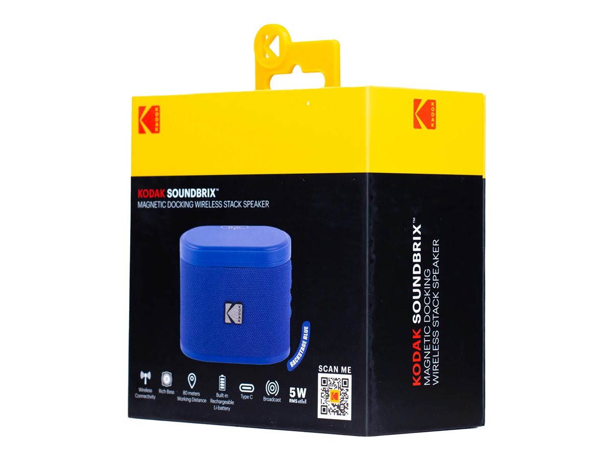 Kodak SoundBrix Tragbarer Bluetooth-Lautsprecher 5 W Backstage Blau