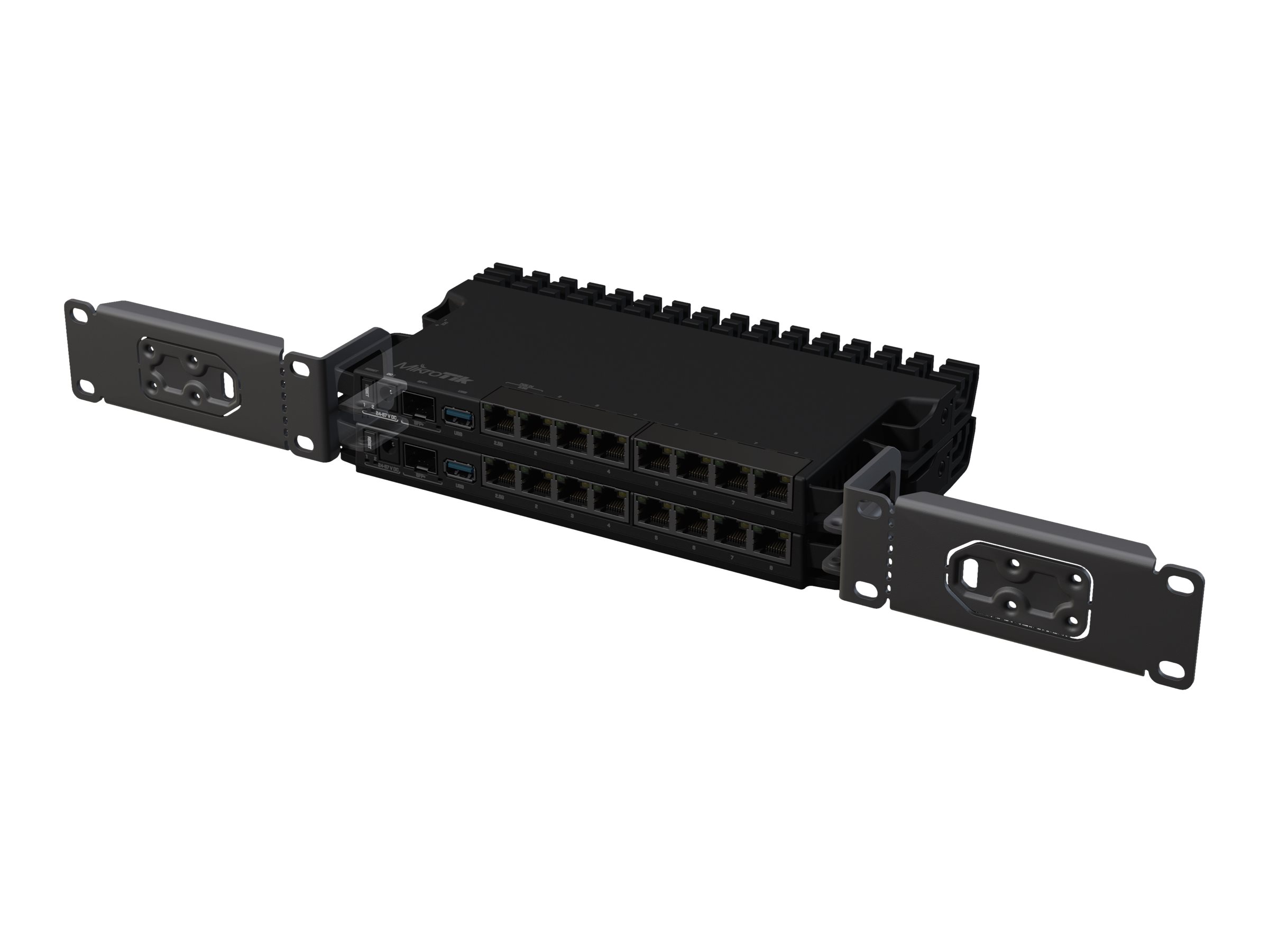 MikroTik K-79 Rackmontagesatz 1U für RB5009UG+S+IN Schwarz