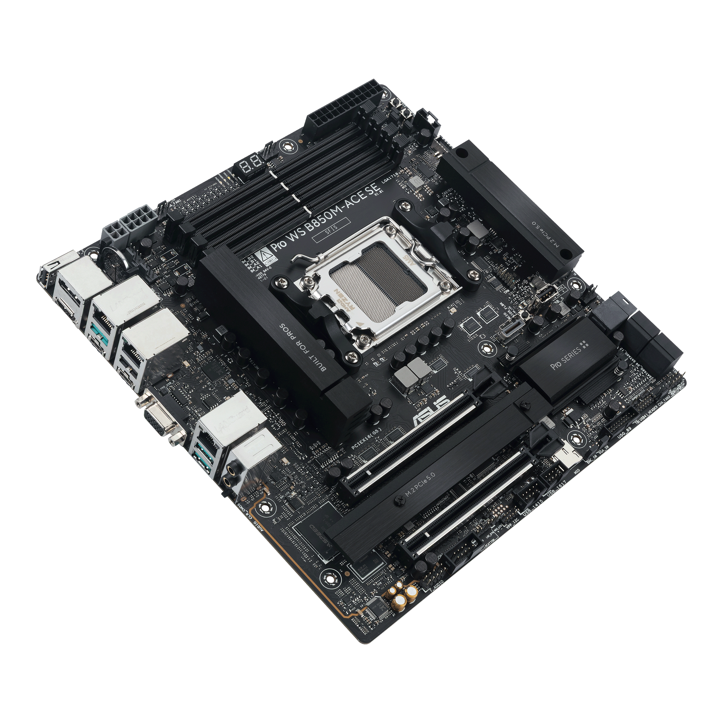ASUS Pro WS B850M-ACE SE Mainboard Sockel AM5 AMD B850 Micro-ATX Schwarz