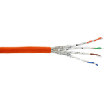 InLine VerlegekabelCat.7a Rohkabel S/FTP PiMF 4x2x0.58 AWG23 1200MHz B2ca halogenfrei orange (71500I)