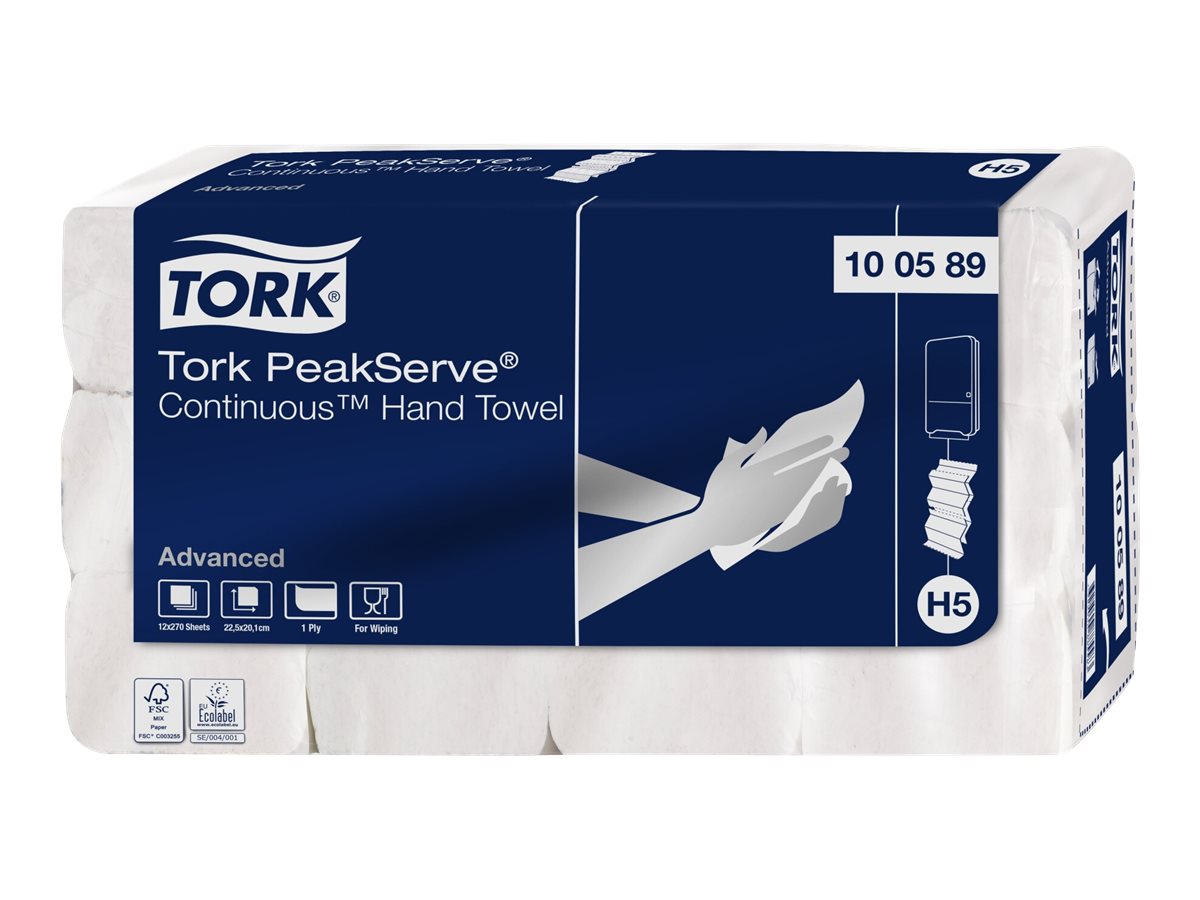 Tork PeakServe Continuous Advanced Falthandtücher 270 Blatt 1-lagig 22,5 cm x 20,1 cm Weiß