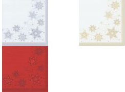 PAPSTAR Weihnachts-Motivservietten "Just Stars", rot 400 x 400 mm, bedruckt, 1/4 Falz, 3-lagig, FSC-zertifiziert - 1 Stück (82447)