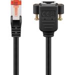 Goobay CAT 6 Verlängerungskabel, S/FTP (PiMF), schwarz (65638)