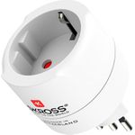SKROSS Travel adapter Europe to Switzerland+ Italy+ Brazil - For 2- and 3-pole devices (1.500272-E)