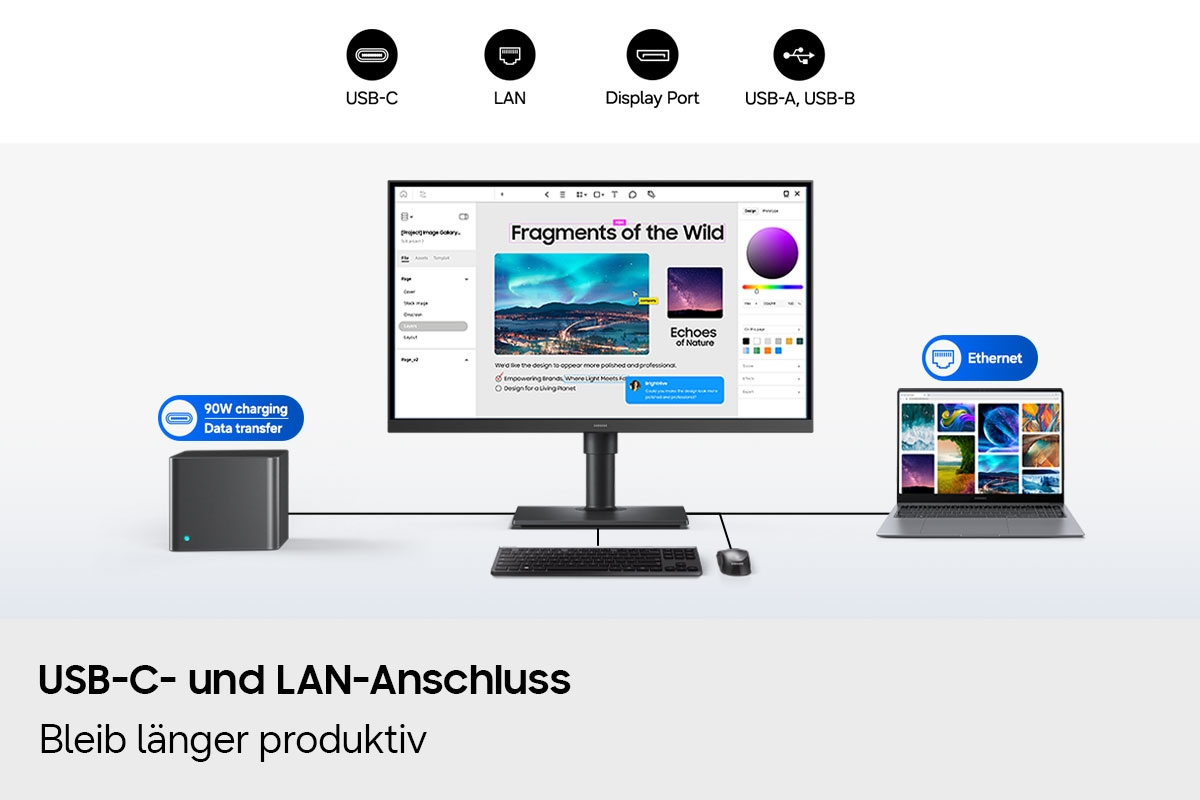 Samsung ViewFinity S8 S80HF 27" 5120 x 2880 Schwarz