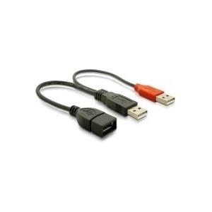 Delock Y-Kabel 2 x USB 2.0 Typ-A Stecker > 1 x USB 2.0 Typ-A Buchse 20 cm (65306)