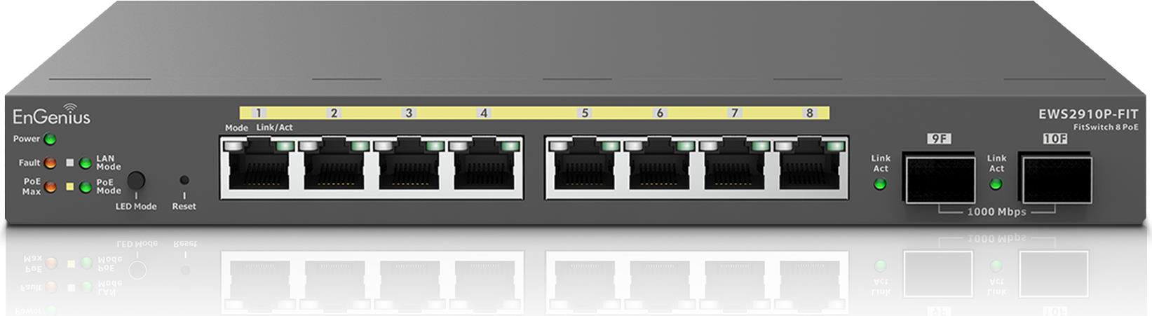 EnGenius EWS2910P-FIT Netzwerk-Switch Managed L2+ Gigabit Ethernet (10/100/1000) Power over Ethernet (PoE) Schwarz (EWS2910P-FIT)