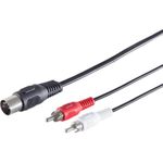 S/CONN maximum connectivity Diodenkabel-DIN Kabel-Diodenstecker 5-pol. auf 2 Cinchstecker 1,5m (10302)
