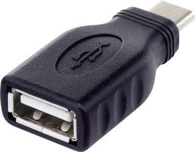 CONRAD renkforce USB 2.0 Adapter [1x USB-C? Stecker - 1x USB 2.0 Buchse A] Schwarz mit OTG-Funktion,