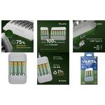 Varta Eco Charger Pro Recycled+ 4 x 2100 mAh AA 57683 101 121 - VARTA 57683 101 121 Eco Pro Recycled (57683 101 121)