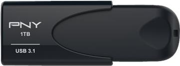 PNY Attaché 4 USB-Stick 1000 GB USB Typ-A 3.2 Gen 1 (3.1 Gen 1) Schwarz (FD1TBATT431KK-EF) (geöffnet)